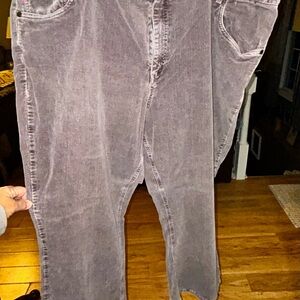 “Woman Within” Five Pocket Gray/Brown Boot/Wide Cut Corduroy Pants 26WP